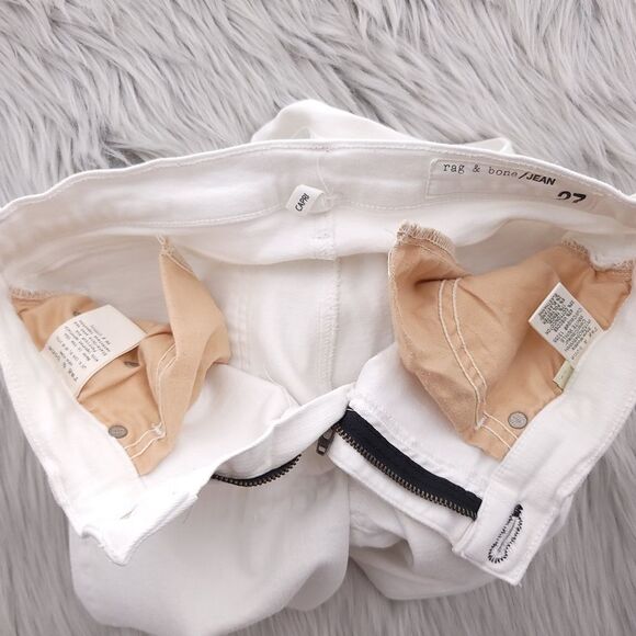 rag & bone Women's Mid Rise White Capri Jeans Sz 27 Stretch W1526O545WWH - Picture 15 of 16
